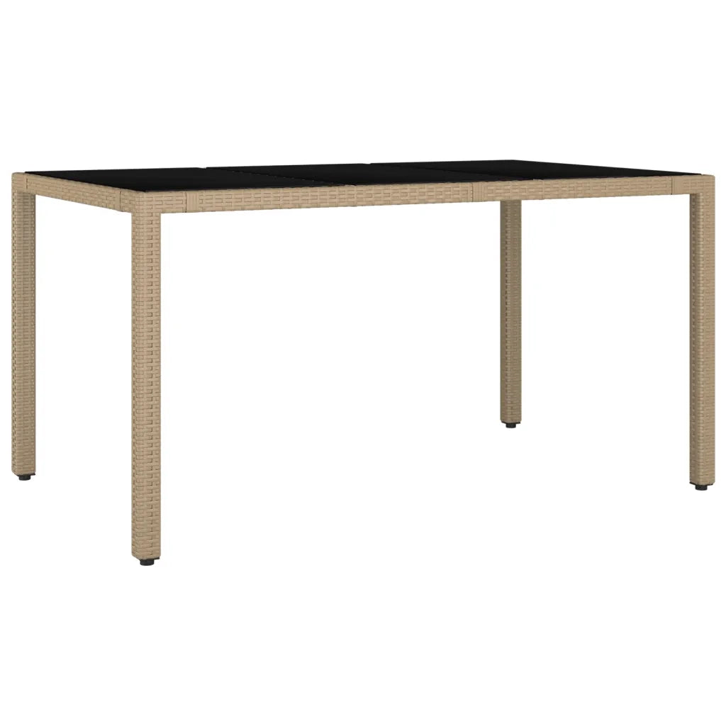Set da Pranzo da Giardino 5 pz con Cuscini Beige in Polyrattancod mxl 89688