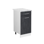 Vicco Mobiletto base per cucina Calcestruzzo nero 40 cm PL Marmo