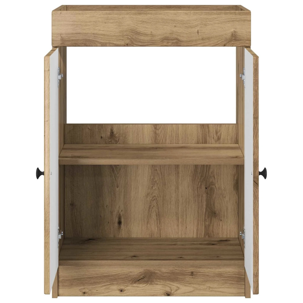 Mobiletto da bagno sotto il lavello Rovere Artigianale 890013