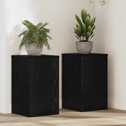 Supporto per piante 2 pcs Rovere Nero 30 x 30 x 50 cm 869231