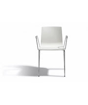 SEDIA ALICE - SET DA 2 - CON BRACCIOLI TECNOPOLIMERO e acciaio made in Italy SCAB DESIGN - Lino 11