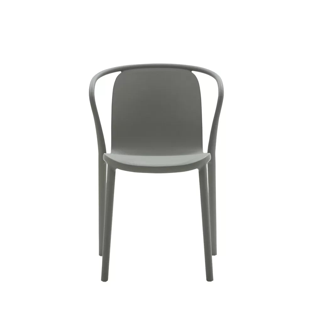 Set 4 sedie design polipropilene colore grigio 54x54x80