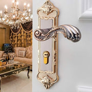 Maniglia di sicurezza per porte in stile retro - Maniglia antiscivolo - Accessorio di chiusura per porte in acciaio manganese - Protezione per maniglia - Alta qualità - Dimensione del pannello 21x5.5 cm