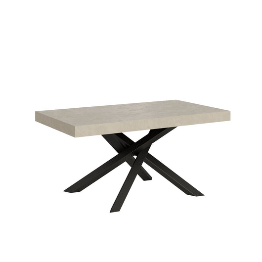 Tavolo Allungabile 160-264x90x77 cm Volantis Cashmere Telaio Antracite