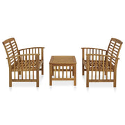 Set Divani da Giardino 3 pz in Legno Massello di Acacia 3057972