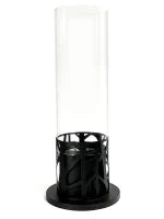 E-STYLO Biocamino da terra moderno dal design elegante e compatto, perfetto per creare un’atmosfera calda e accogliente in qualsiasi ambiente domestico, 20.3cm X 20.3cm H. 50cm