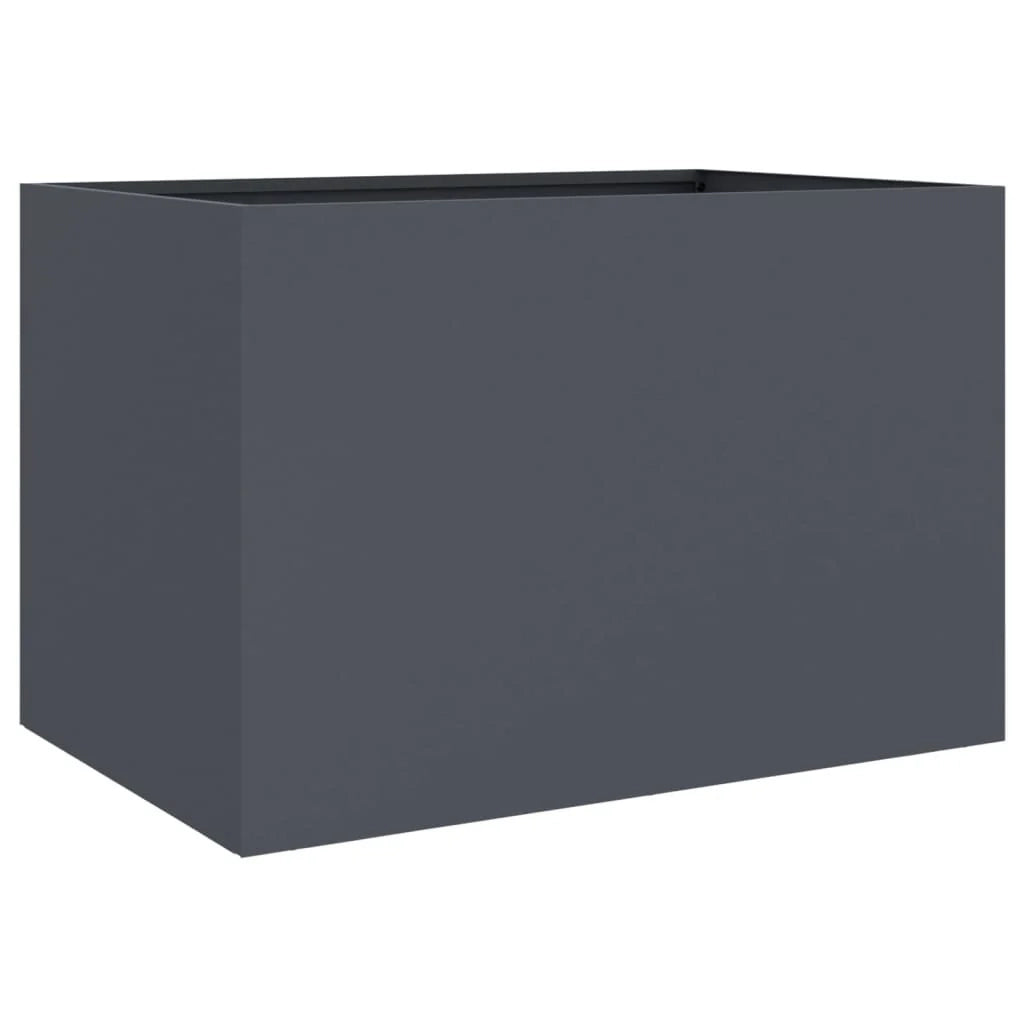 Fioriera rialzata per piante fiori terrazza giardino 62 x 40 x 39 cm acciaio antracite 02_0037752