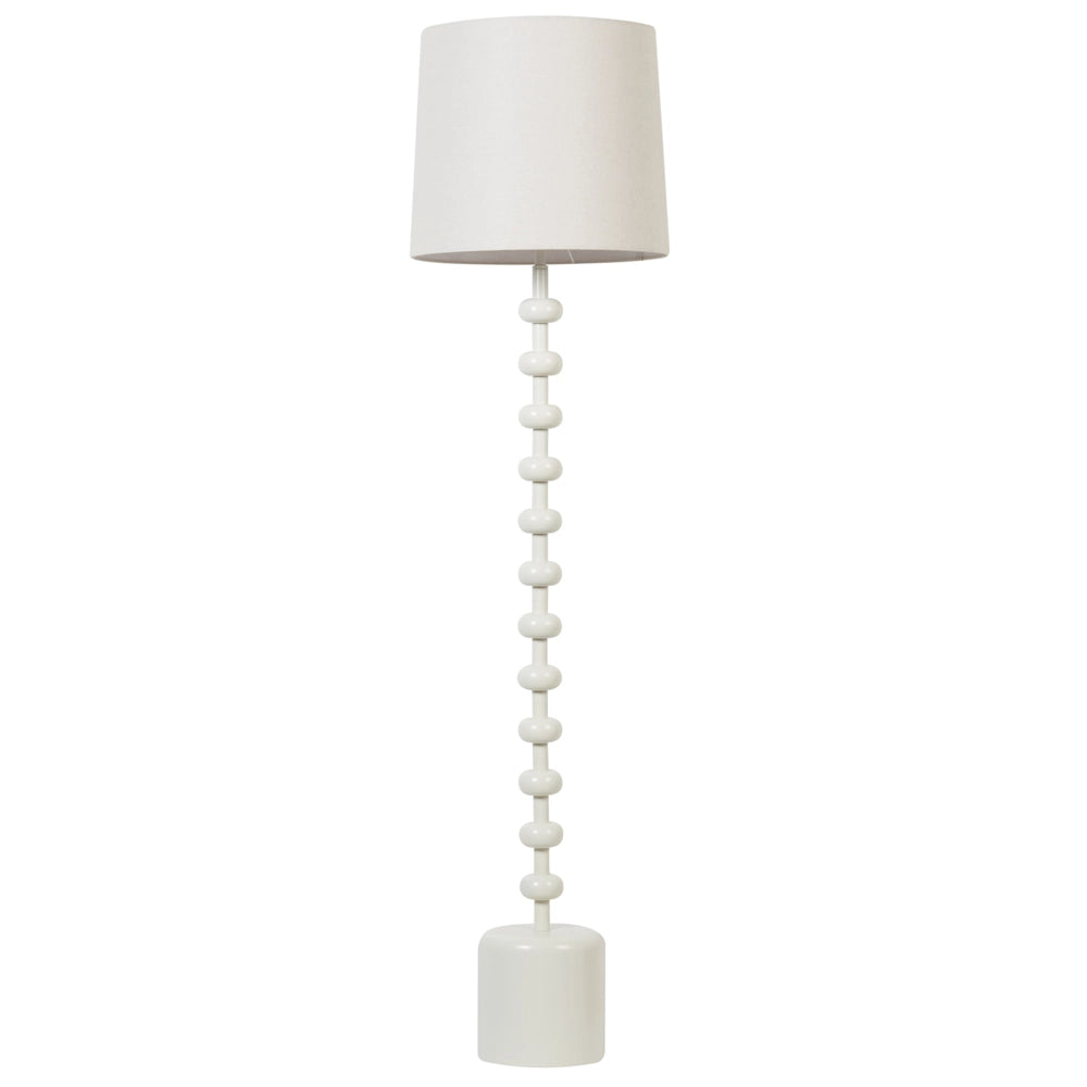 Lampada da terra moderna con paralume in lino e base in metallo con dettagli in bianco ufficio soggiorno camera da letto