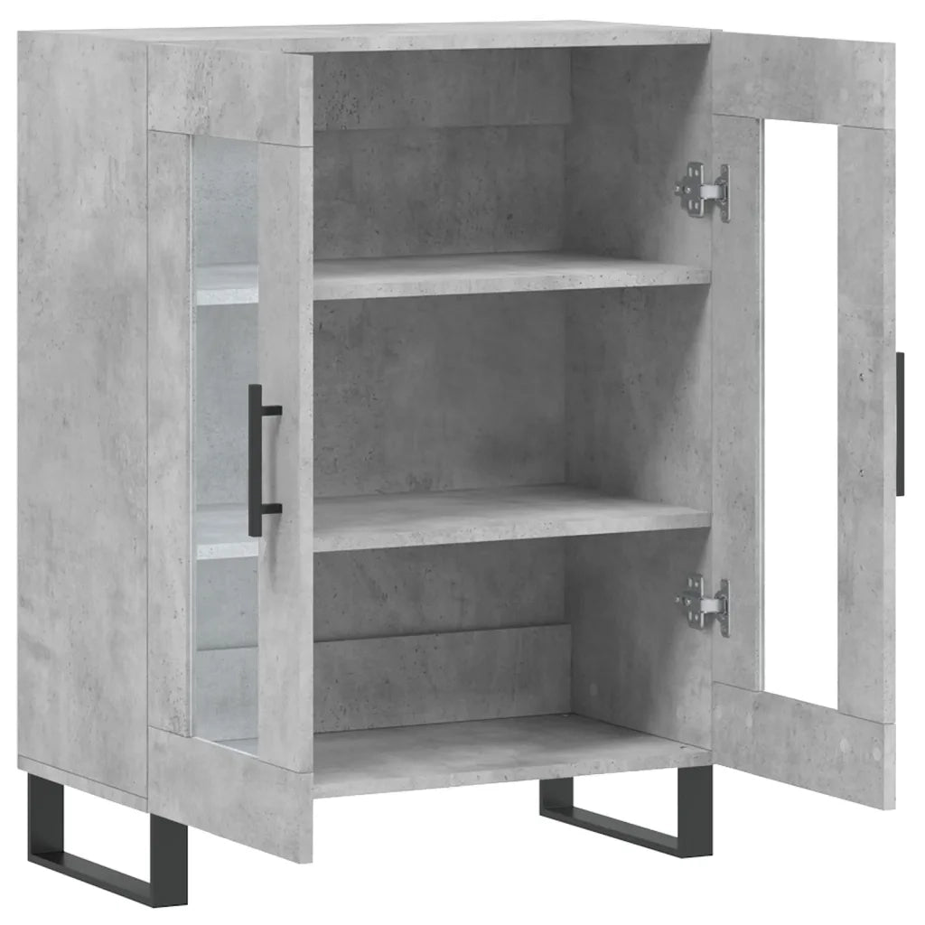 Credenza | Madia | Buffet da pranzo | Armadio da pranzo Grigio Cemento 69,5x34x90 cm in Legno Multistrato