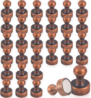 Pacco di 32 magneti neodymium, extra forti, minimagneti 12 x 16 mm, magneti per lavagne, magneti forti per frigoriferi, pannelli a ganci, lavagne, magneti cilindrici, lavagne bianche (bronzo)