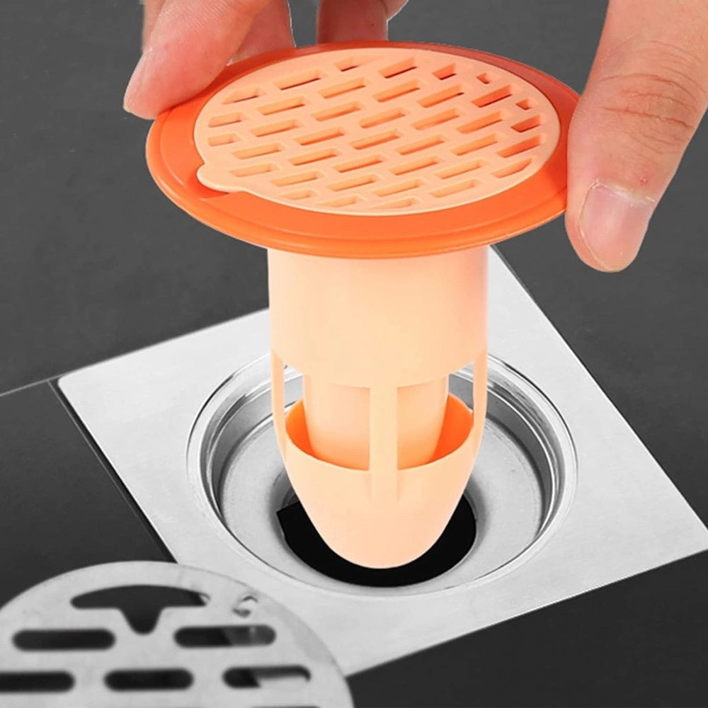 Trade Shop - Set 5pz Nucleo Scarico A Pavimento Antiodore Silicone Per Bagno Cucina Lavatrice -