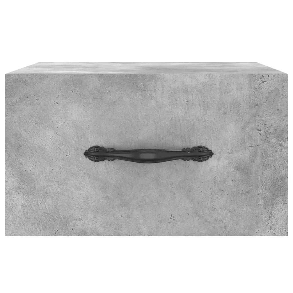 Comodini a Muro 2 pz-Set di 2 Tavolino da notte Grigio Cemento 35x35x20 cm 313489