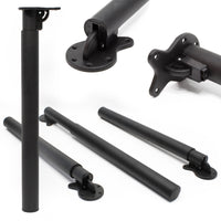 Set 4 gambe per tavolo regolabili in altezza 70-110 cm nero Piedi per mobili
