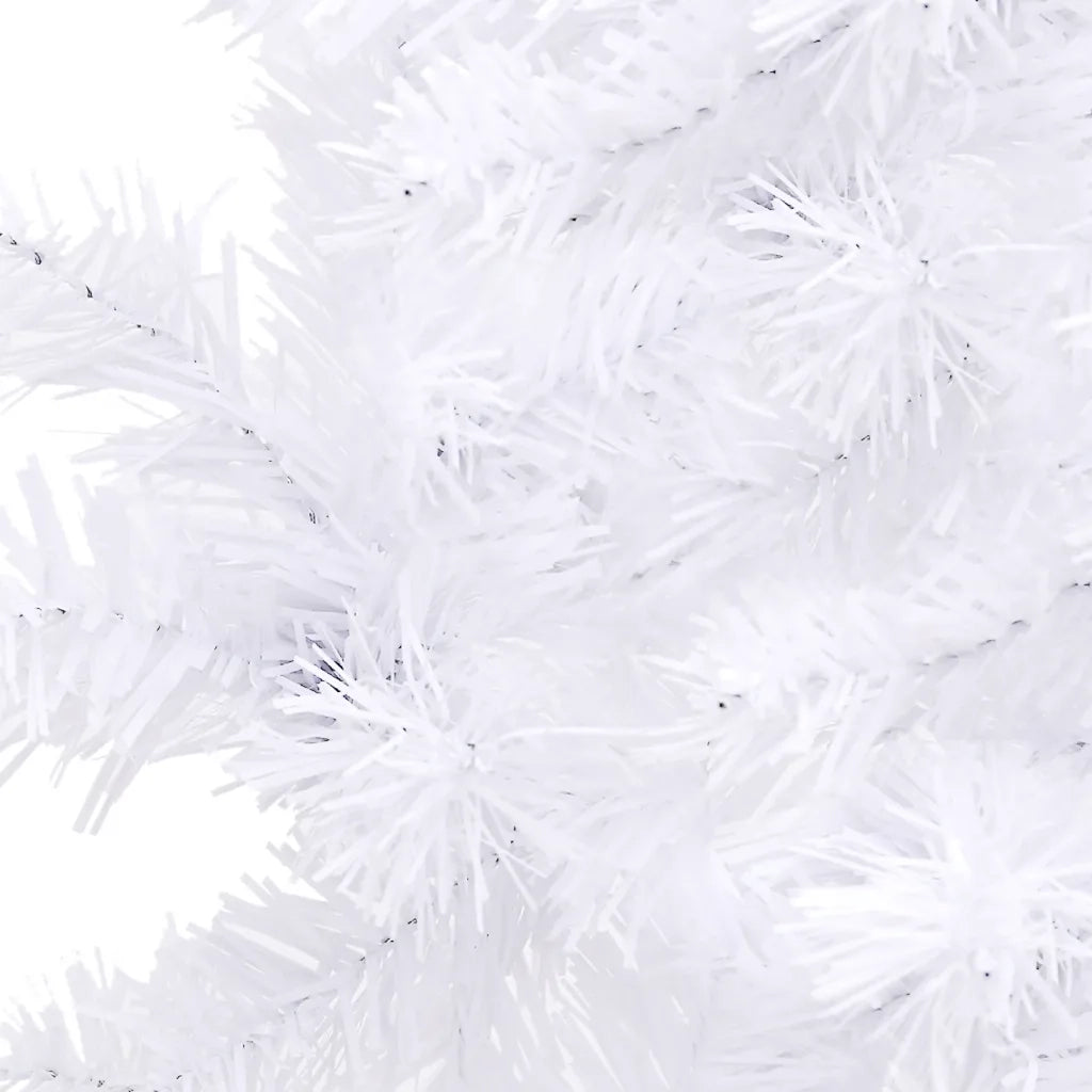 Albero di Natale Artificiale-Albero Natalizio ad Angolo Bianco 240 cm PVC