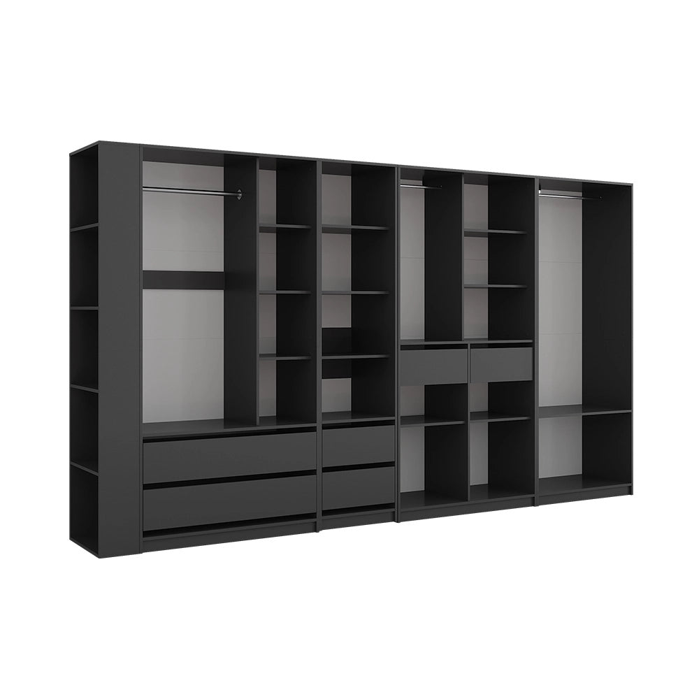 Armadio Elmo Antracite 50 x 200 cm Set di 5 Vicco