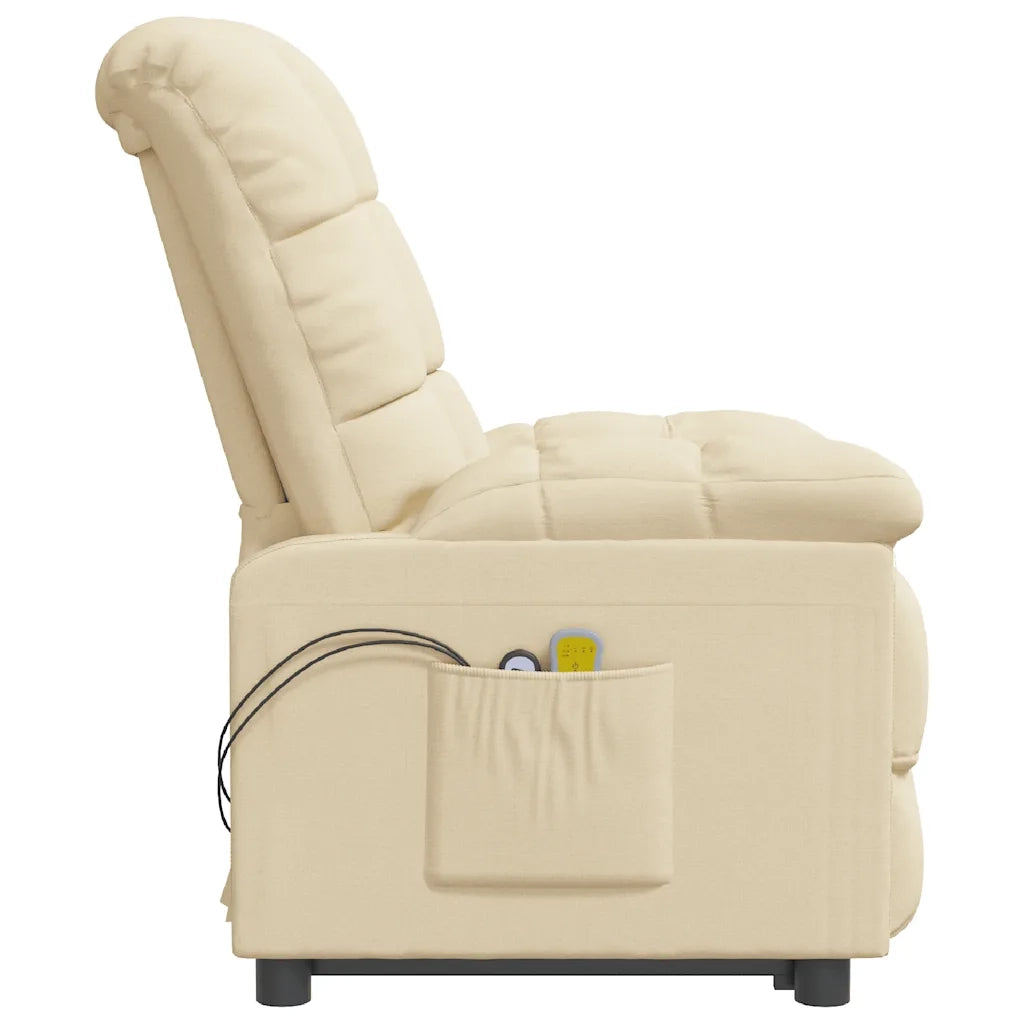 Poltrona Elettrica Massaggiante Crema in Tessuto cod mxl 32332