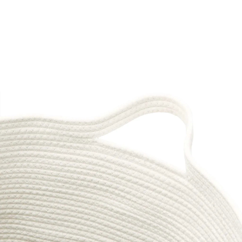 Cestino Portaoggetti Marrone e Bianco ?49x65 cm in Cotone CFW9321546