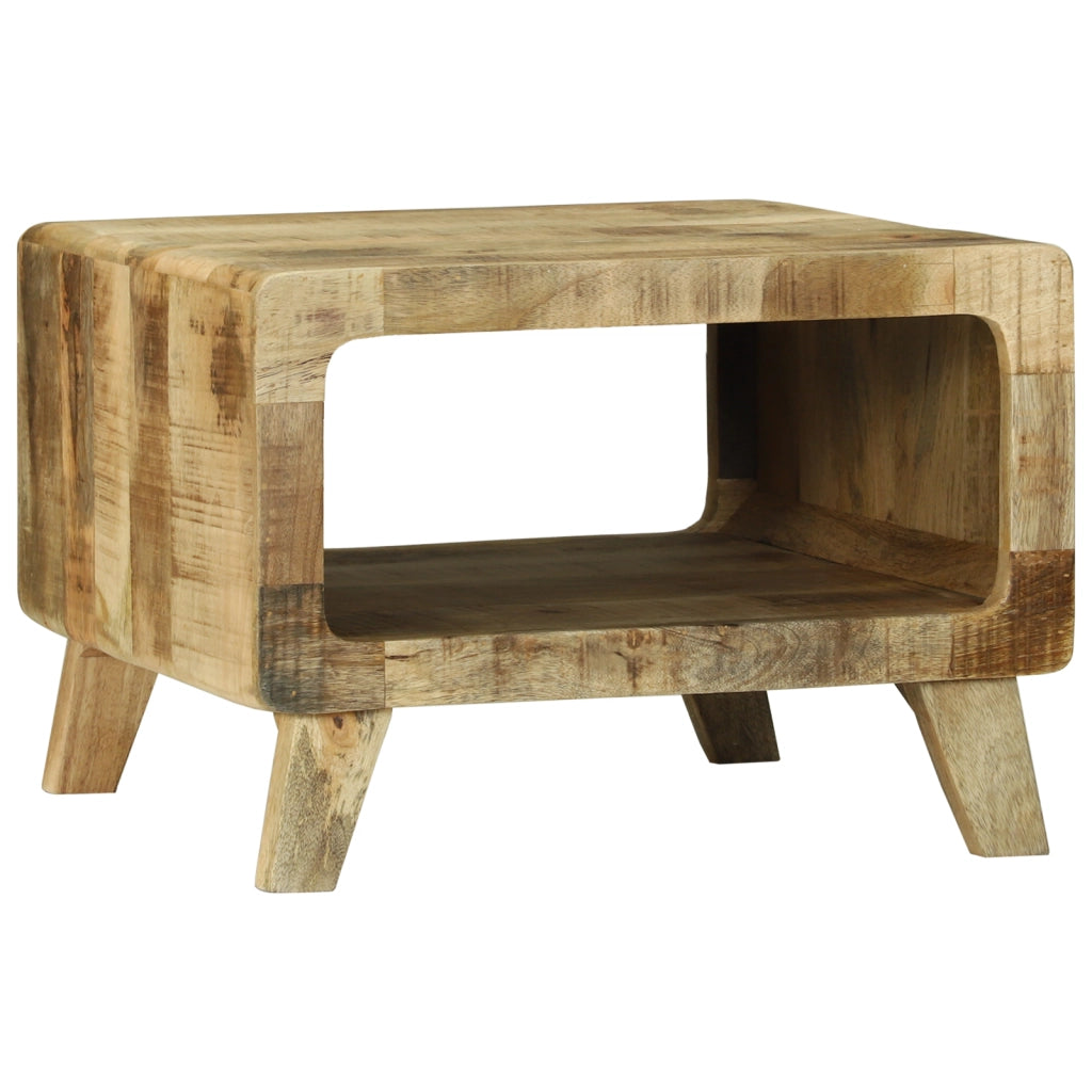 Tavolino da CaffÃ¨ 50x50x35 cm in Legno Massello di Mango Grezzo