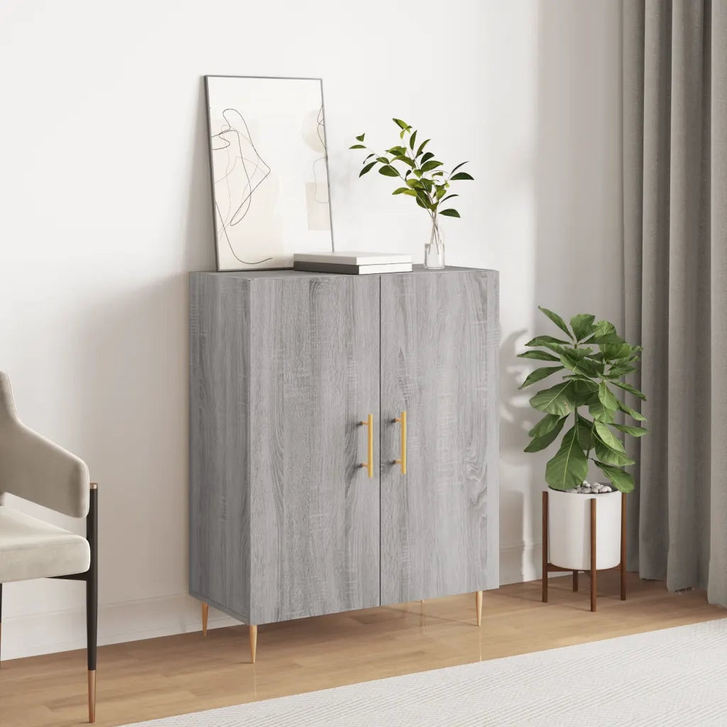Credenza-Buffet-Armadio da cucina Grigio Sonoma 69,5x34x90 cm in Legno Multistrato 365238