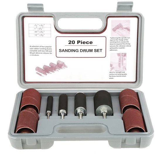 Kit di pulitura a spazzola da 20 pezzi - Kit di pulitura per macchina da pulire - Pulitrice a spazzola - Lavorazione del legno - Fai da te - Duraturo e leggero - Set di pulitura