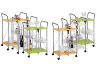 Carrello da Cucina Pieghevole Verde in Acciaio Tosini TA019G