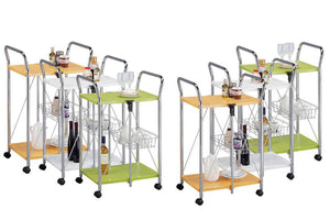 Carrello da Cucina Pieghevole Verde in Acciaio Tosini TA019G