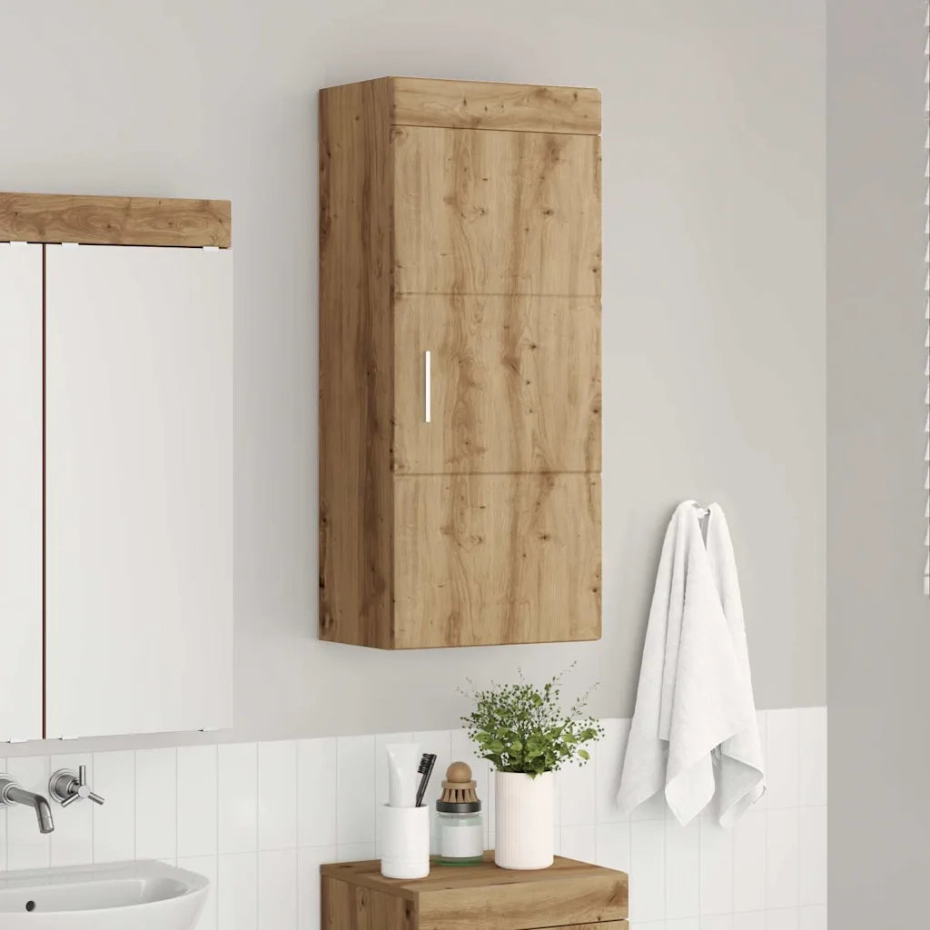 Armadio da bagno a muro con porta TULUM Rovere artigianale