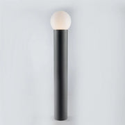 Paletto Esterno Moderno Brooklyn Alluminio Nero Bianco 1 Luce E27 Ip44
