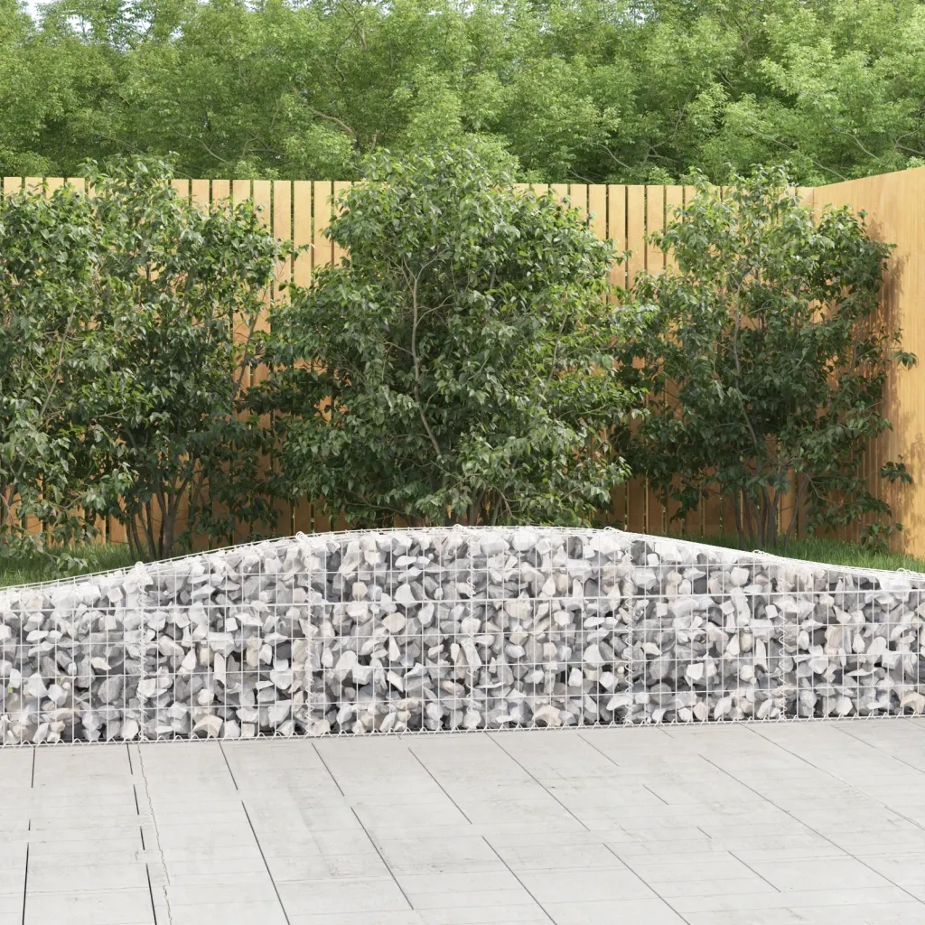 Cesti Gabbioni ad Arco 15 pz 400x30x40/60 cm Ferro Zincatocod mxl 99978