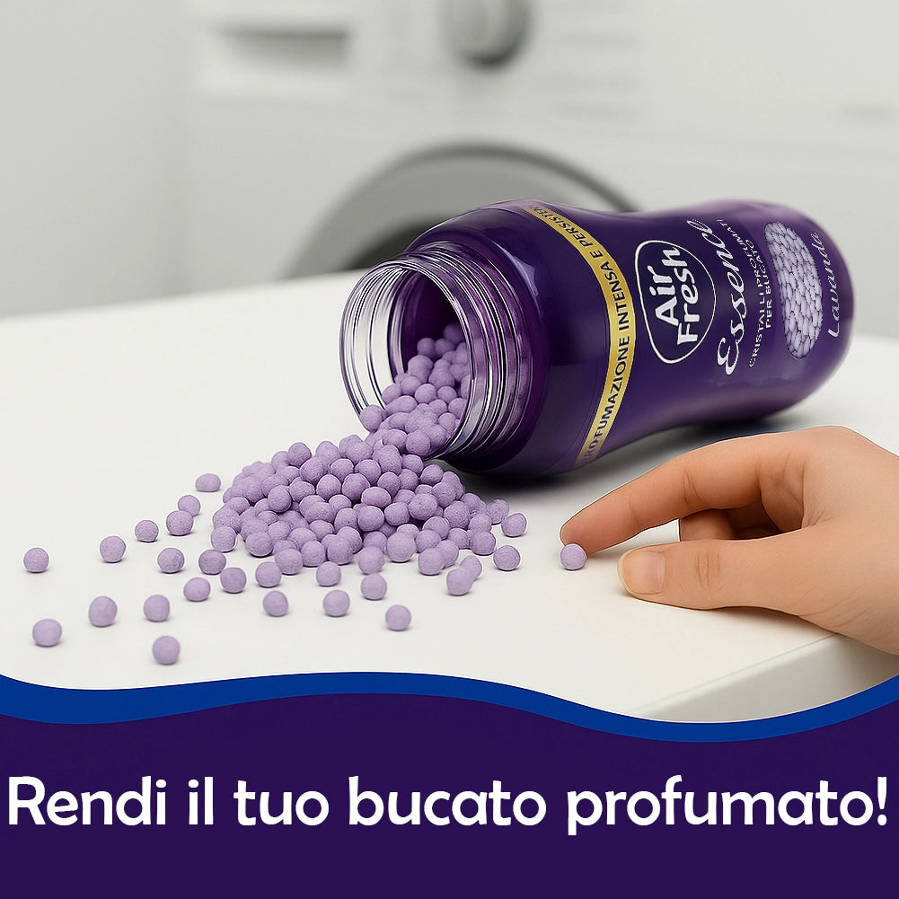 AIR FRESH Cristalli Profumati Lavanda per Lavatrice e Aspirapolvere 6 x 275 gr
