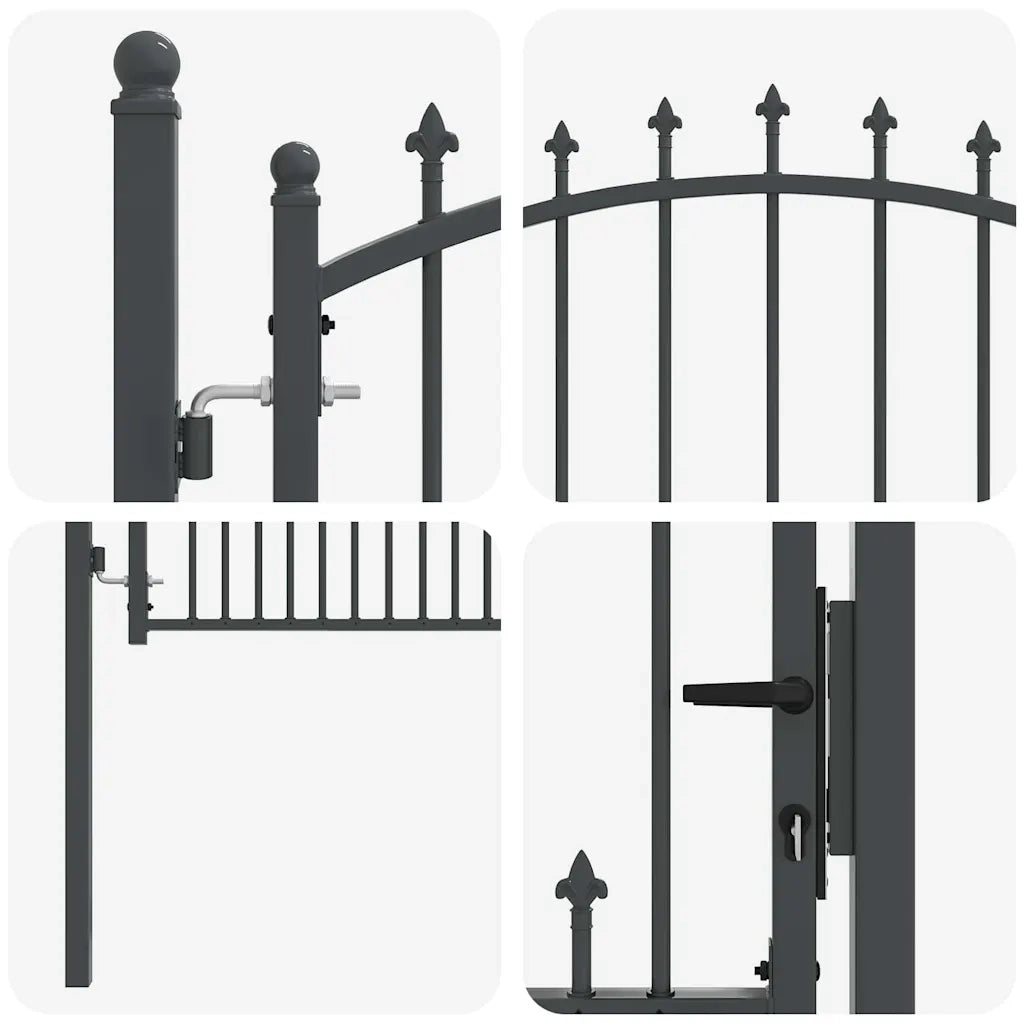Cancello della recinzione con punte EMMEN 150 x 100 cm