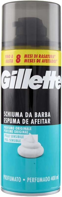 GILLETTE SCHIUMA DA BARBA PROFUMATO PELLE SENSIBILE 400 ML