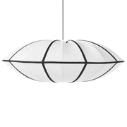 Lampada a sospensione con paralume in nylon bianco Design moderno Luce per il soggiorno