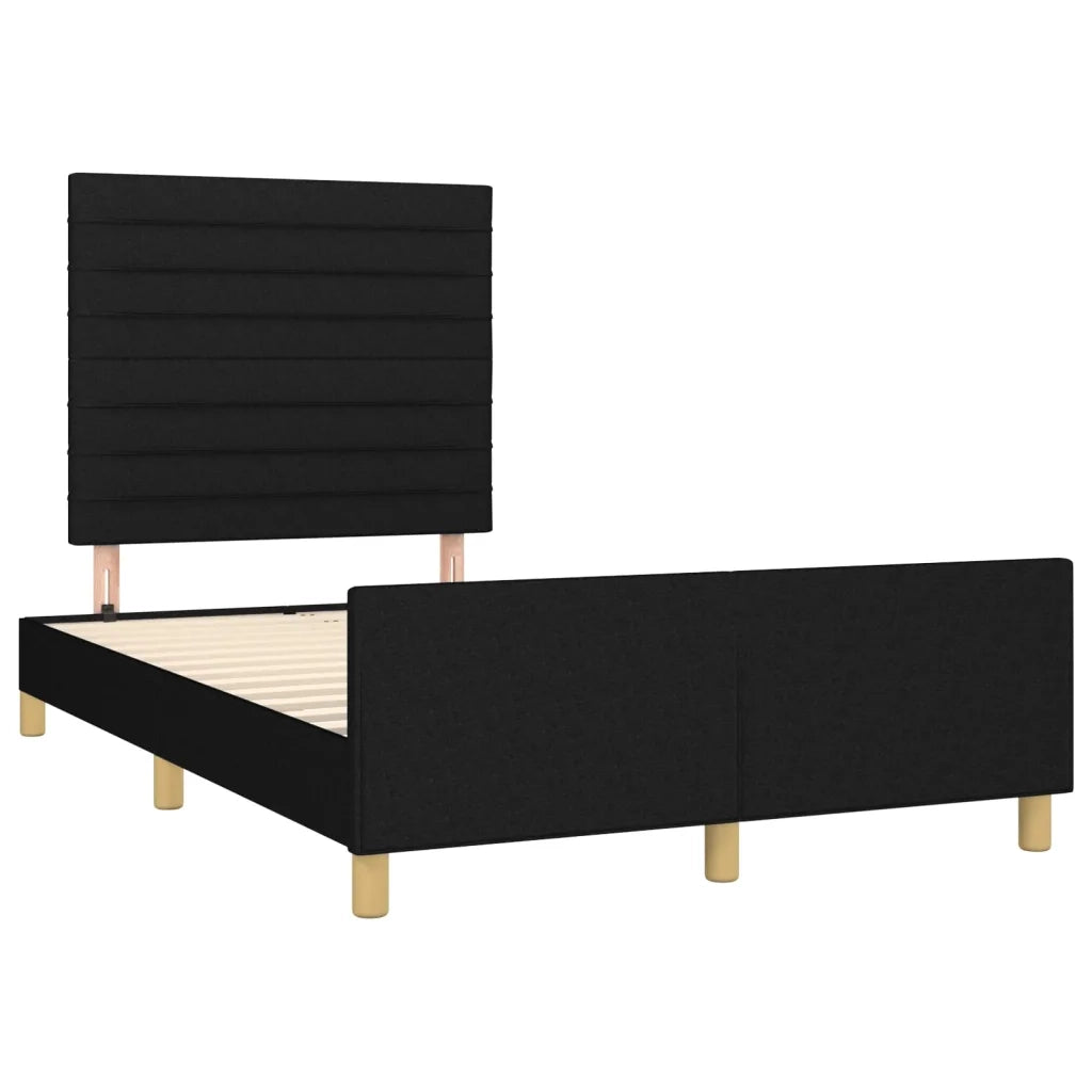 Giroletto senza Materasso-Struttura Letto Nero 120x190 cm in Tessuto 772963