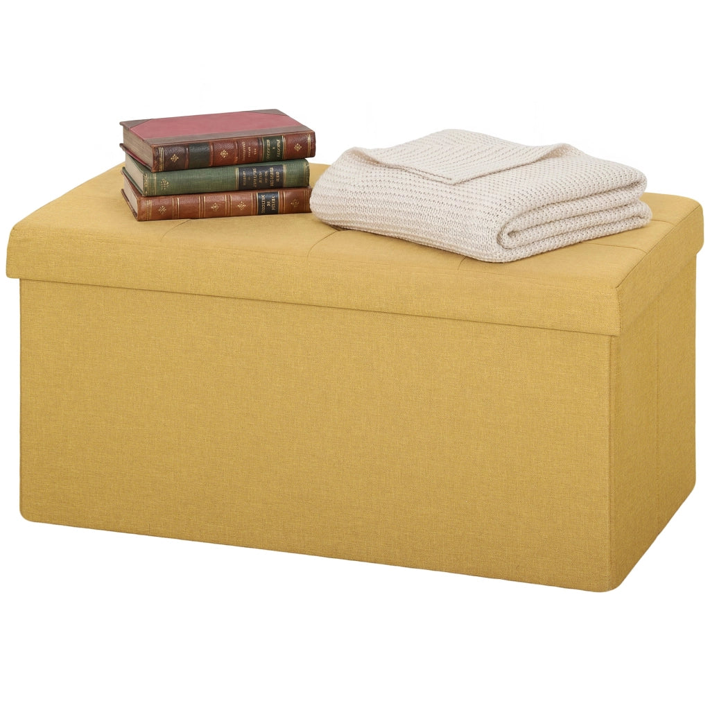 Poltrona Puff con Contenitore ¨C Zephmum ¨C Giallo 76x38x38 cm
