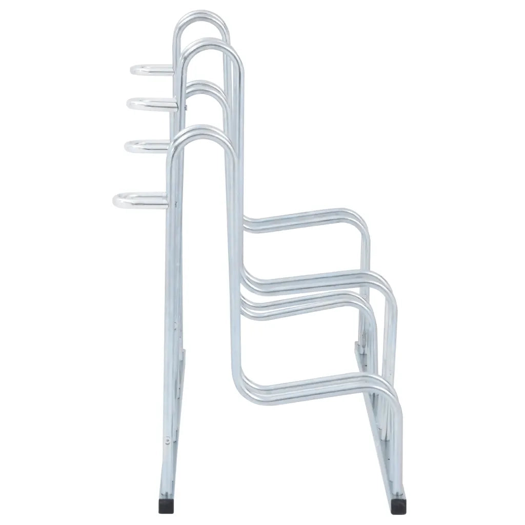 Supporto per 4 Bici da Pavimento Autoportante Acciaio Zincato 4005570