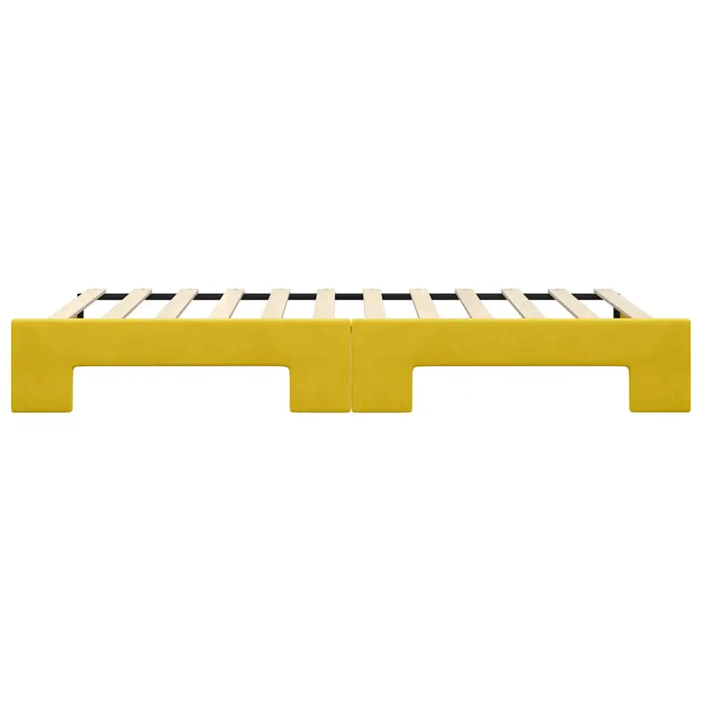 vidaXL Divano Letto con Letto Estraibile Giallo 100x200 cm in Velluto