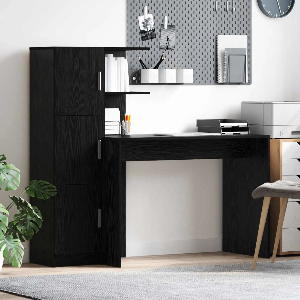 Scrivania 2 pcs Rovere Nero 3337290
