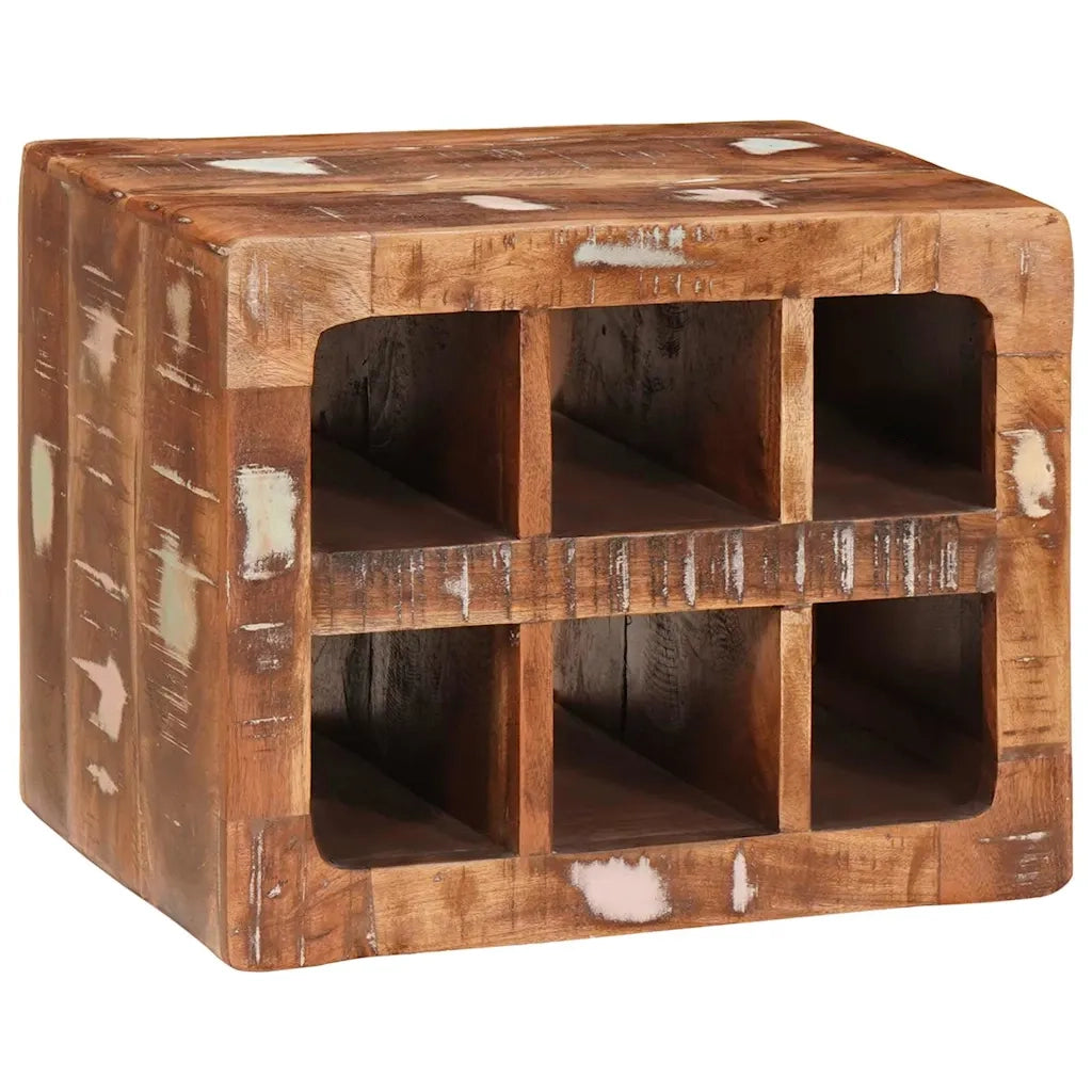 Portabottiglie Marrone Legno Recuperato Massello 4104574