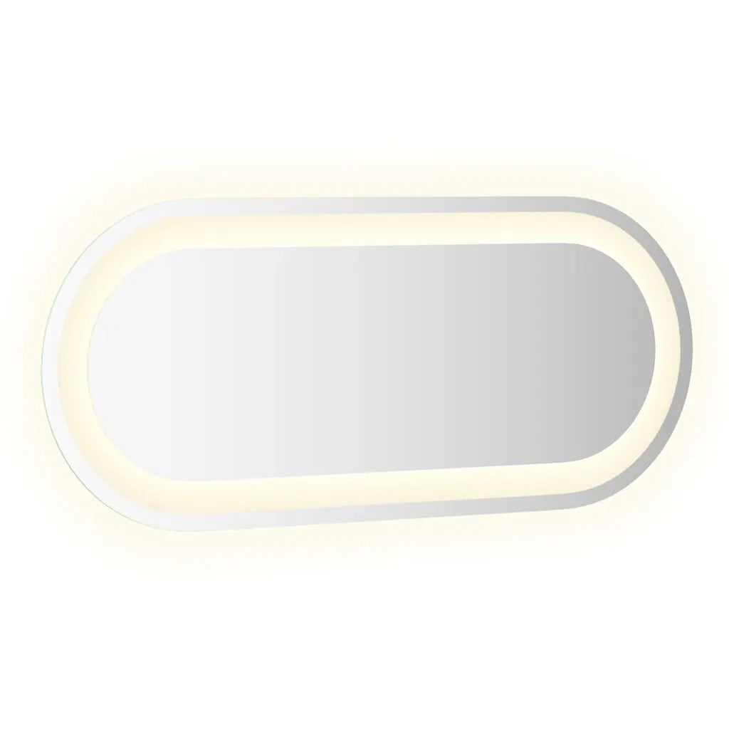 vidaXL Specchio da Bagno LED 70x30 cm Ovale