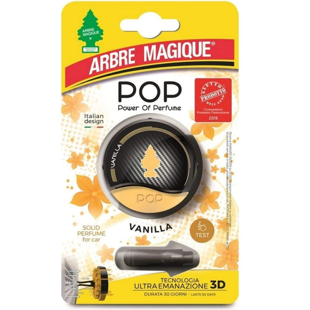 Trade Shop - Arbre Magique Pop Profumatore Deodorante Per Auto Profumazione Vanilla Vaniglia -