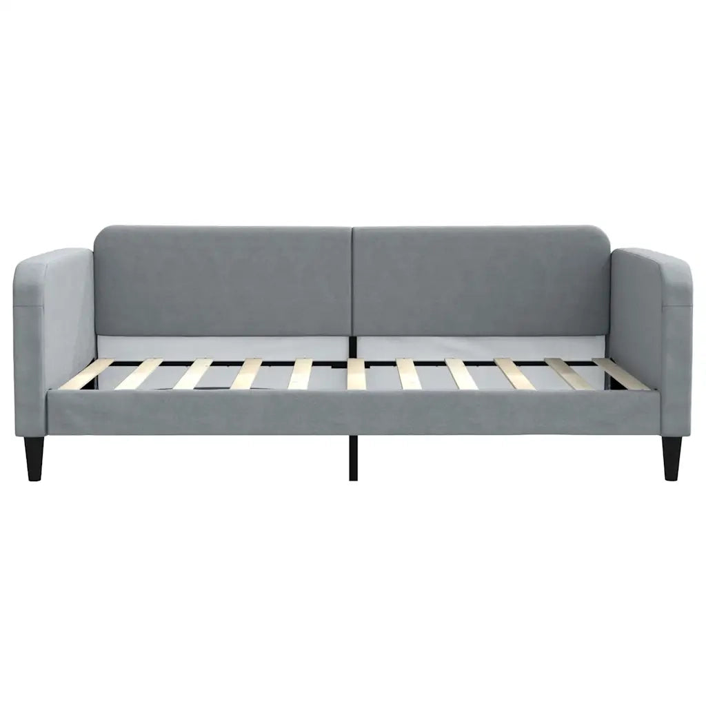 Divano Letto Estraibile Cassetti Grigio Chiaro 100x190 Tessuto 3196895