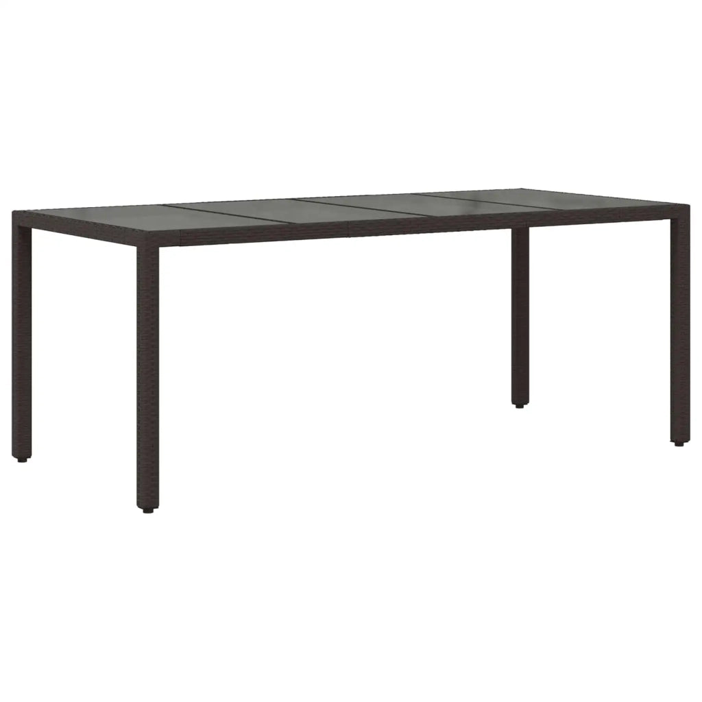 Set da pranzo per esterni 7 pz Nero polyrattan 3448940