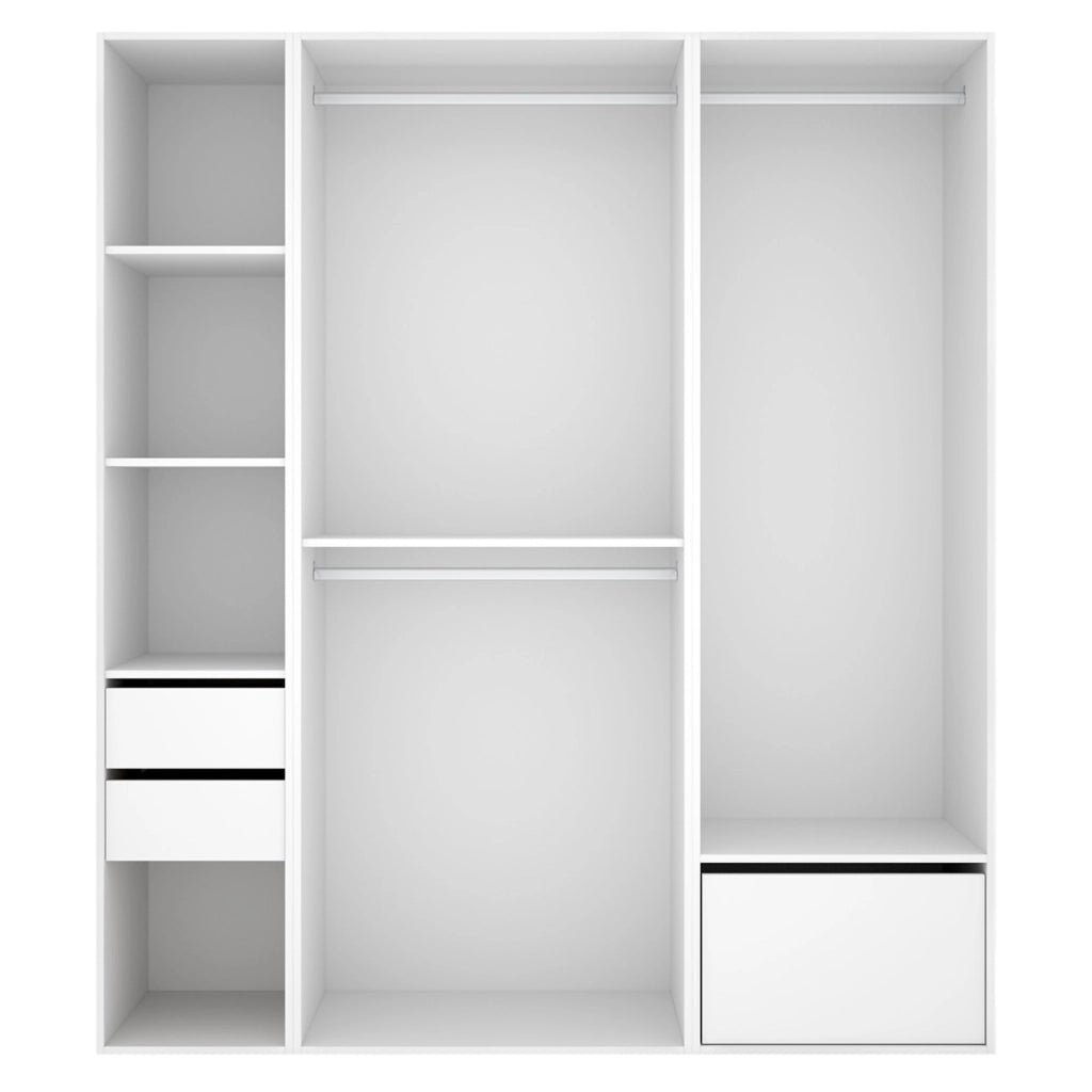 Armadio Camera da Letto Keener, Guardaroba Grande Modulabile, 45x205h cm Bianco