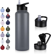 Ottimale 1200 ml - Isolato - Acciaio Inossidabile - Doppio Strato - BPA Libero - Impermeabile - Con Maniglia - Otre da Bere