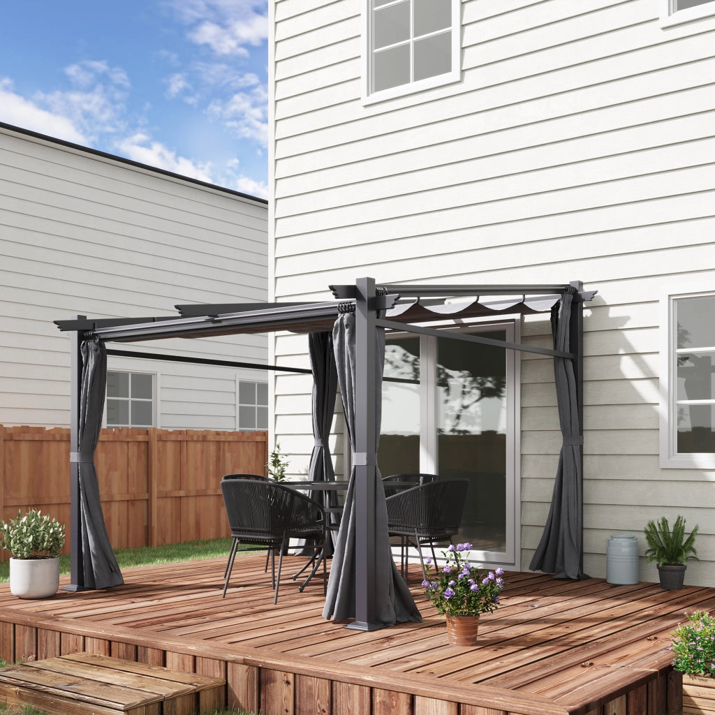 Pergola estensibile ¨C Zephmum ¨C Grigio scuro 297x295x230