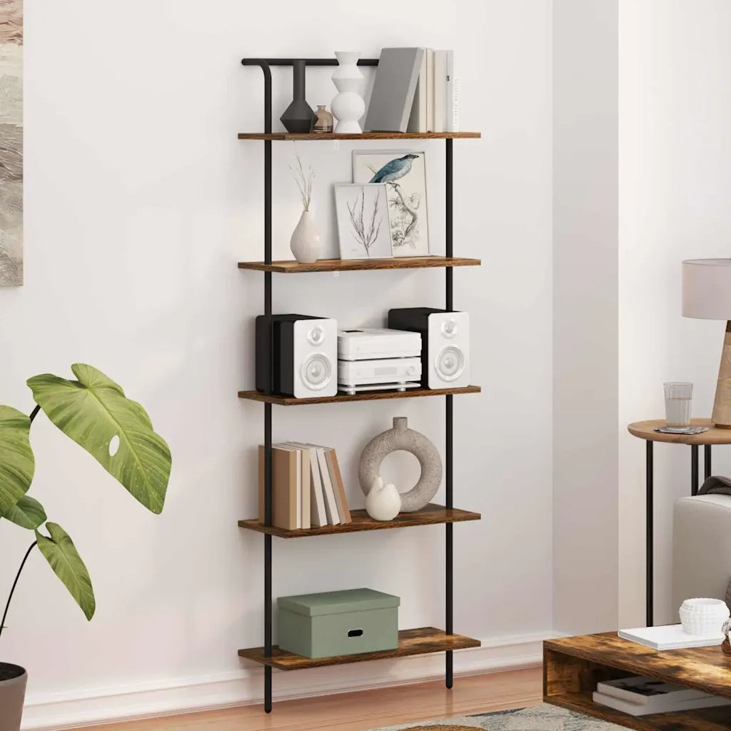 Libreria Rovere fumé 60 x 24 x 168 cm Legno multistrato