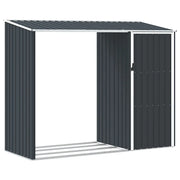 Capanno per Legna Antracite 245x98x159 cm in Acciaio Zincato CFW2560752
