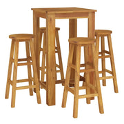 Set da pranzo da giardino per esterni 5 pezzi legno massello di acacia 02_0013754