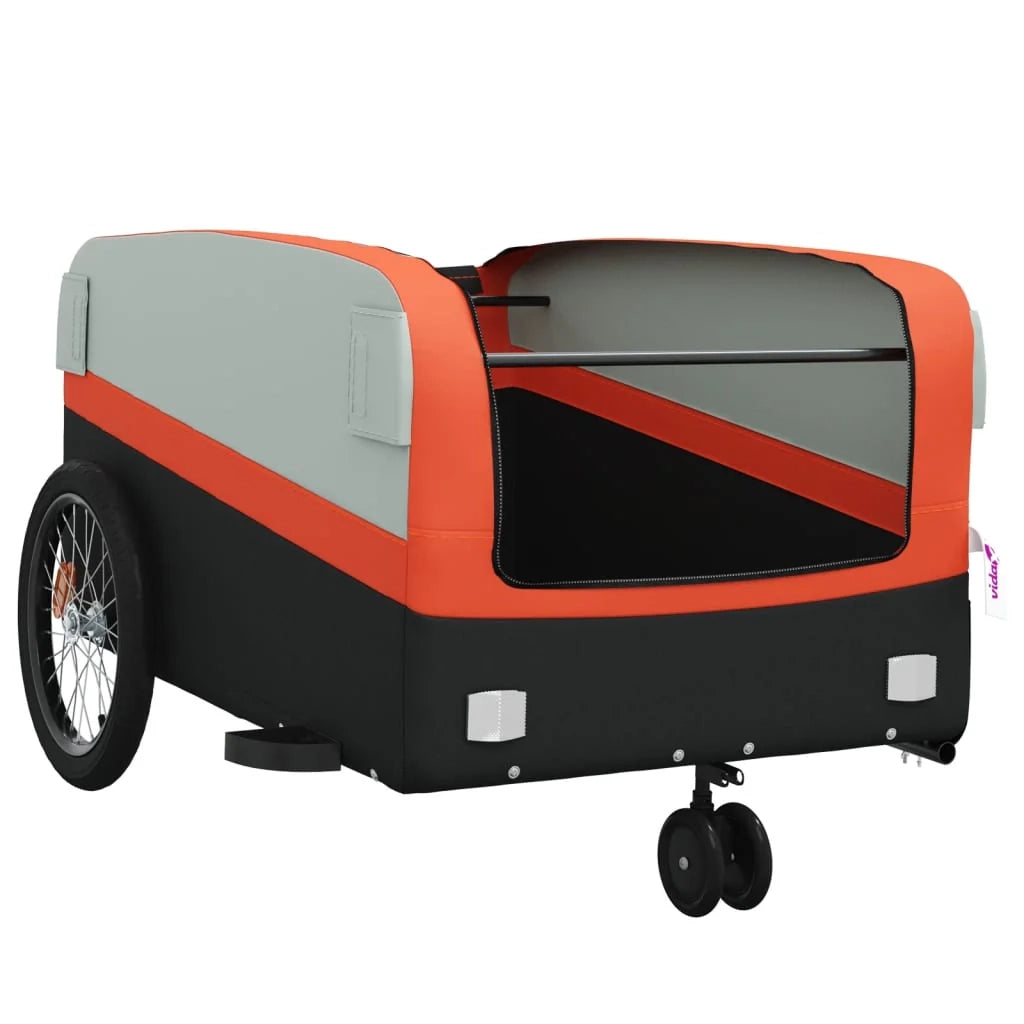 Rimorchio per trasporto biciclette capacità 45 kg ferro arancione 02_0044165